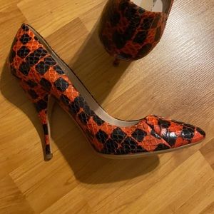Miu Miu snake skin leather heels